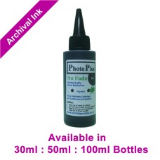 PhotoPlus Black Archival Pigment Ink Compatible with Epson printers - 30ml, 50ml, 100ml