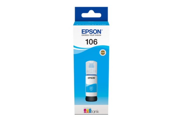 Epson 106 Cyan Bottle of Dye Ink - 70ml.