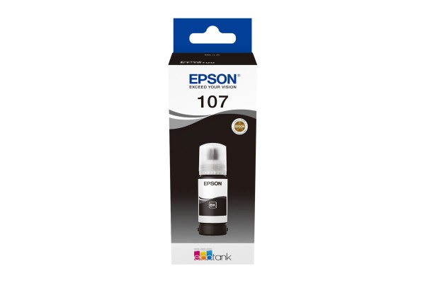 Epson 107 Black Bottle of Dye Ink - 70ml.