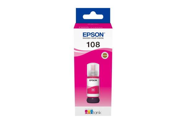 Epson 108 Magenta Bottle of Dye Ink - 70ml.