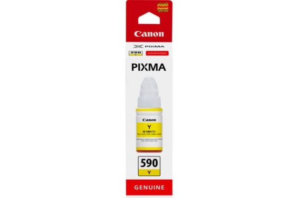 CA-GI-590 Yellow Dye Genuine OEM Canon Bottle of Ink - 70ml.