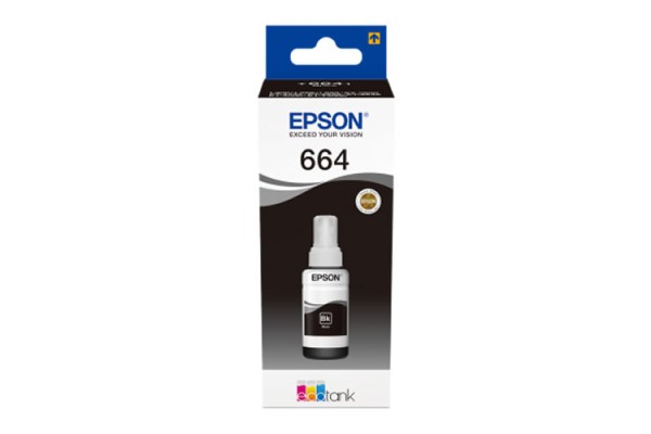 EP-664 Black Dye Genuine OEM Epson Bottle of Ink.