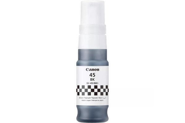 Canon GI-45BK Black Bottle of Original Pigment Ink - 70ml. Canon GI-45BK Black Bottle of Original Pigment Ink - 70ml.