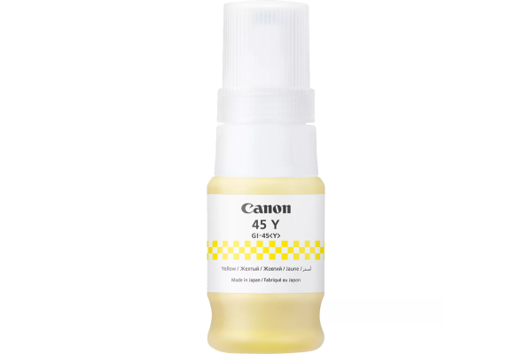 Canon GI-45Y Yellow Bottle of Original Pigment Ink - 40ml. Canon GI-45Y Yellow Bottle of Original Pigment Ink - 40ml.