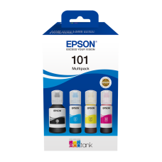 A Set of 4 Bottles of Epson101 Pigment & Dye Original Ink.