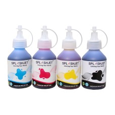 4 Colour Set of SplashJet Dye Inks for Brother Printers in 70ml or 100ml Bottles