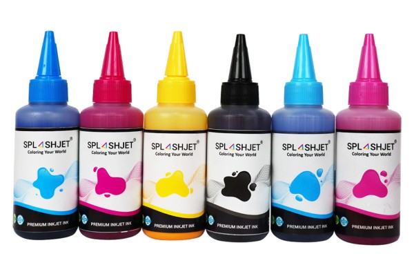6 x 70ml Bottle Set of  Archival Quality Dye Ink, Replacement for 108 ink sets and Printer models L8050, L18050.