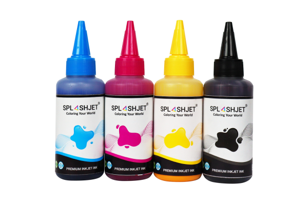 4 Colour Set of SplashJet Pigment Ink Compatible with Ricoh printers.