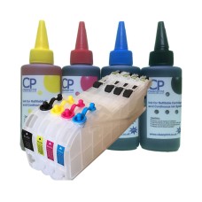 Refillable Extended XL Cartridge Kit for Brother LC223 Cartridge Set, with 400ml of Universal Ink.