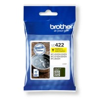 Genuine Standard Capacity Brother LC422 Yellow Ink Cartridge.