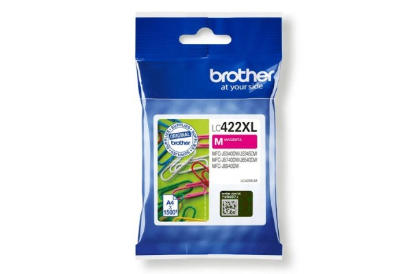 Genuine High Capacity XL Brother LC422XL Magenta Ink Cartridge.