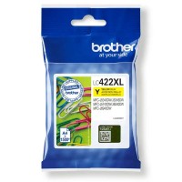 Genuine High Capacity XL Brother LC422XL Yellow Ink Cartridge.