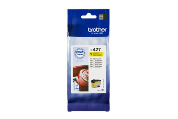 Genuine Standard Capacity Brother LC427 Yellow Ink Cartridge.