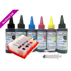 Refillable Cartridge Kit for Canon PGI-570-CLI-571, 6xCartridge Set with PhotoPlus Archival Ink.