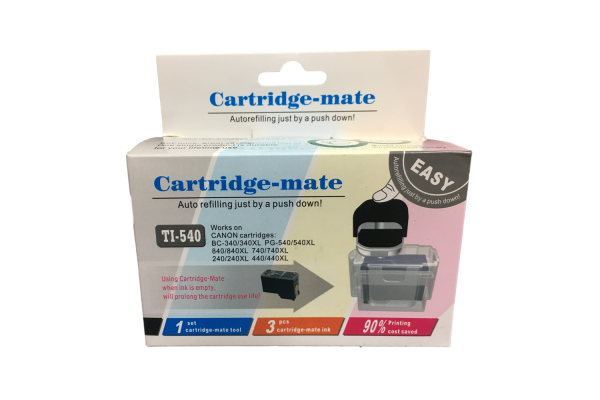 Cartridge Mate Filling Kit for use with Canon PGI-540 Black Cartridges.