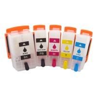 Refillable Cartridge Set Compatible with Epson 202 & 202XL, Kiwi Series Cartridges.