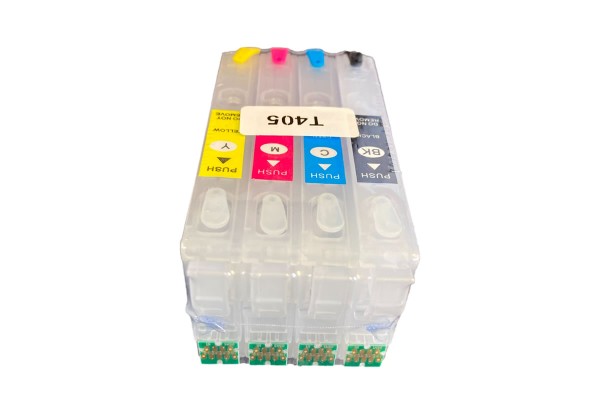 Refillable Cartridge Set Compatible with Epson 405 & 405XL Suitcase Series Cartridges.