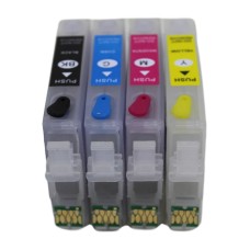 Refillable Cartridge Set Compatible with Epson 502 & 502XL, Binoculars Series Cartridges.