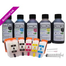 Refillable Cartridge Kit for Epson 202 & 202XL cartridges with PhotoPlus Archival Ink.