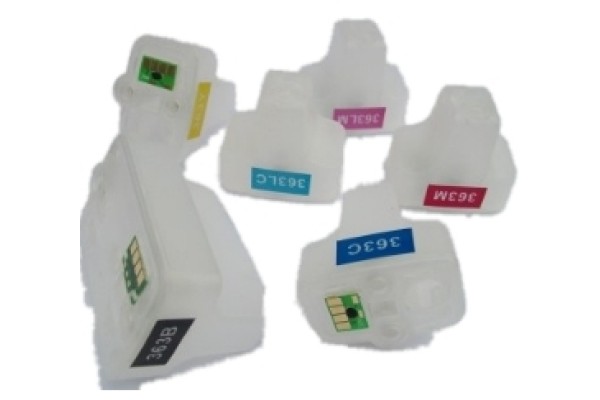 Refillable cartridge set For HP 363 Cartridges.