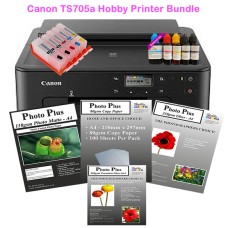 Hobby Printer Bundle, TS705a with Refillable Cartridges, Refill Inks & Selection of Papers.