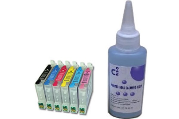 Sublimation Cleaning Cartridge Kit for Printer Models using Epson T0487 Cartridges.